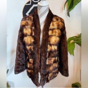 Authentic Givenchy Brown Real Fur (mink) Jacket P